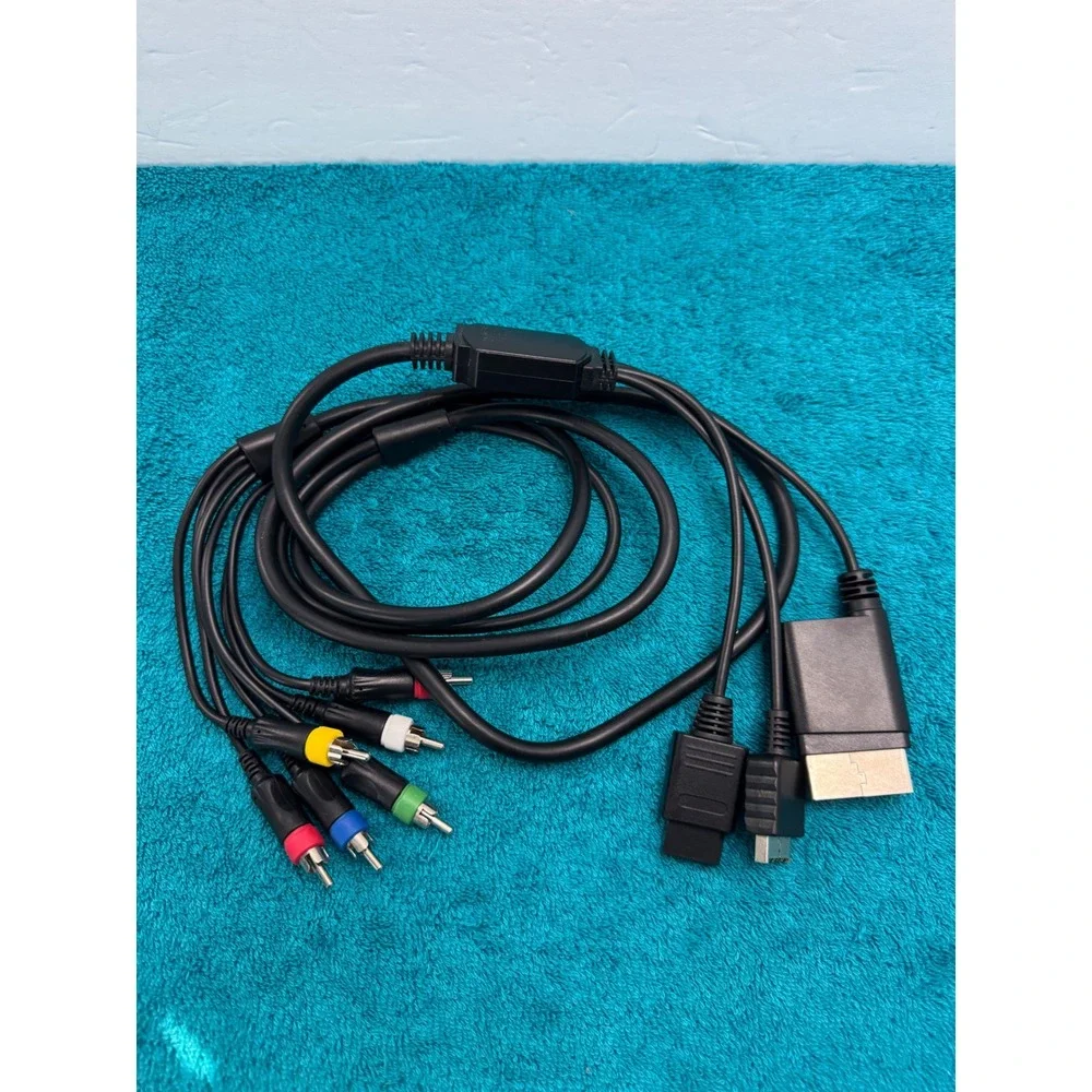 Universal Component AV Cable for Wii PS2 PS3 Xbox 360 HDTV TV Switch Black